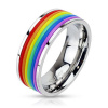 Rainbow Rubber Bands Steel Ring